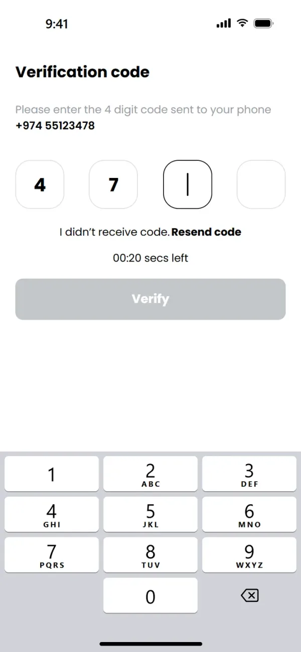 A code that submits itself the moment the fourth digit lands.