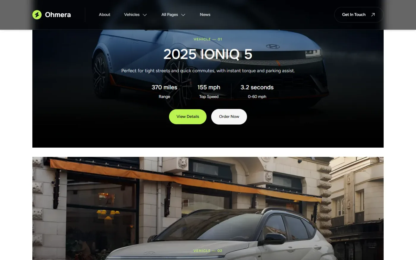 The line-up: the digital version of the showroom floor.