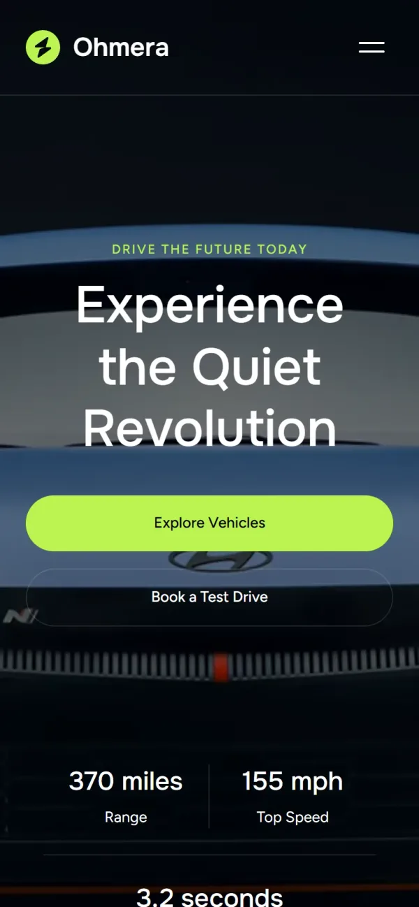 The home page on a phone.