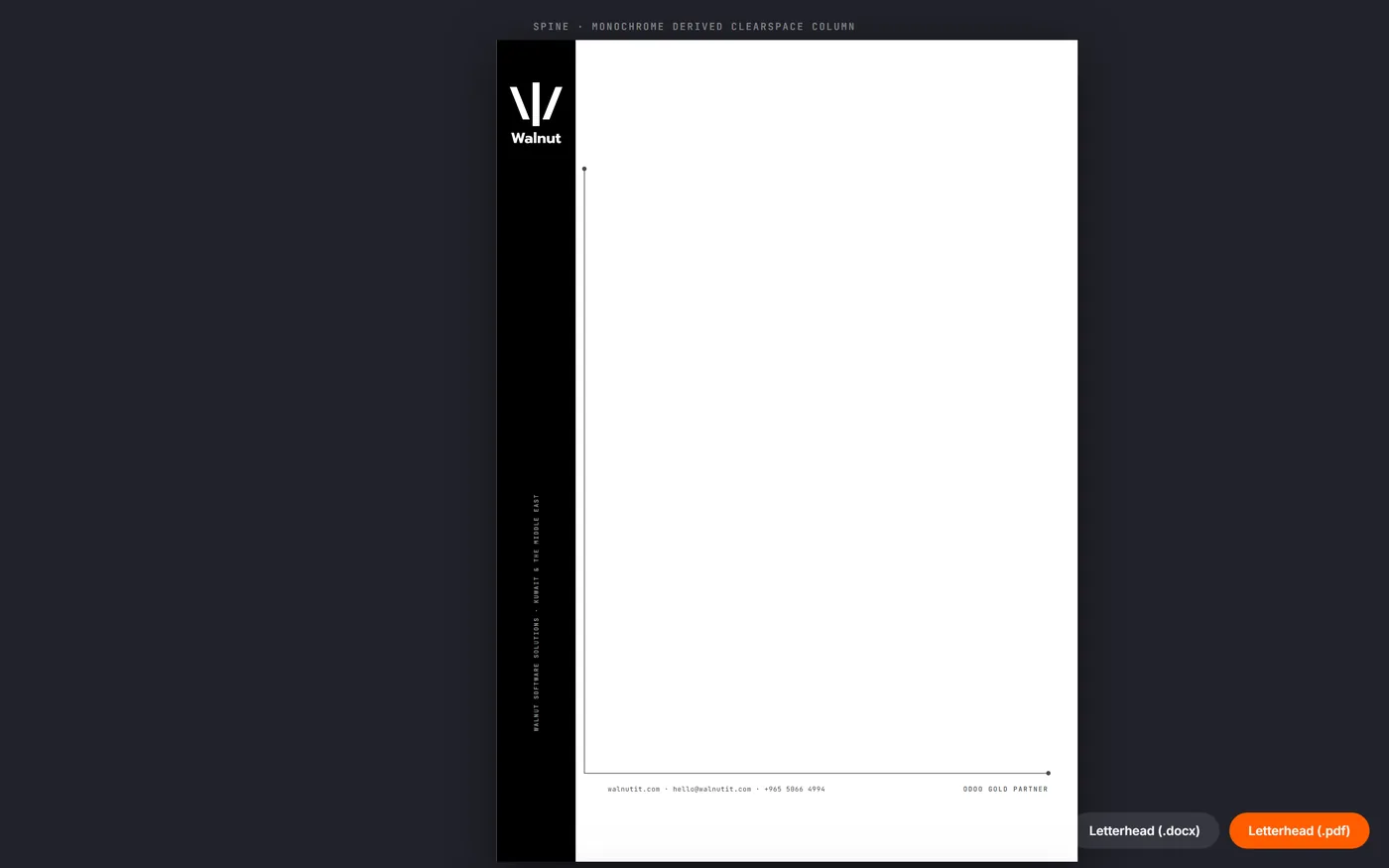Stationery: letterhead and two business-card treatments, print-ready.