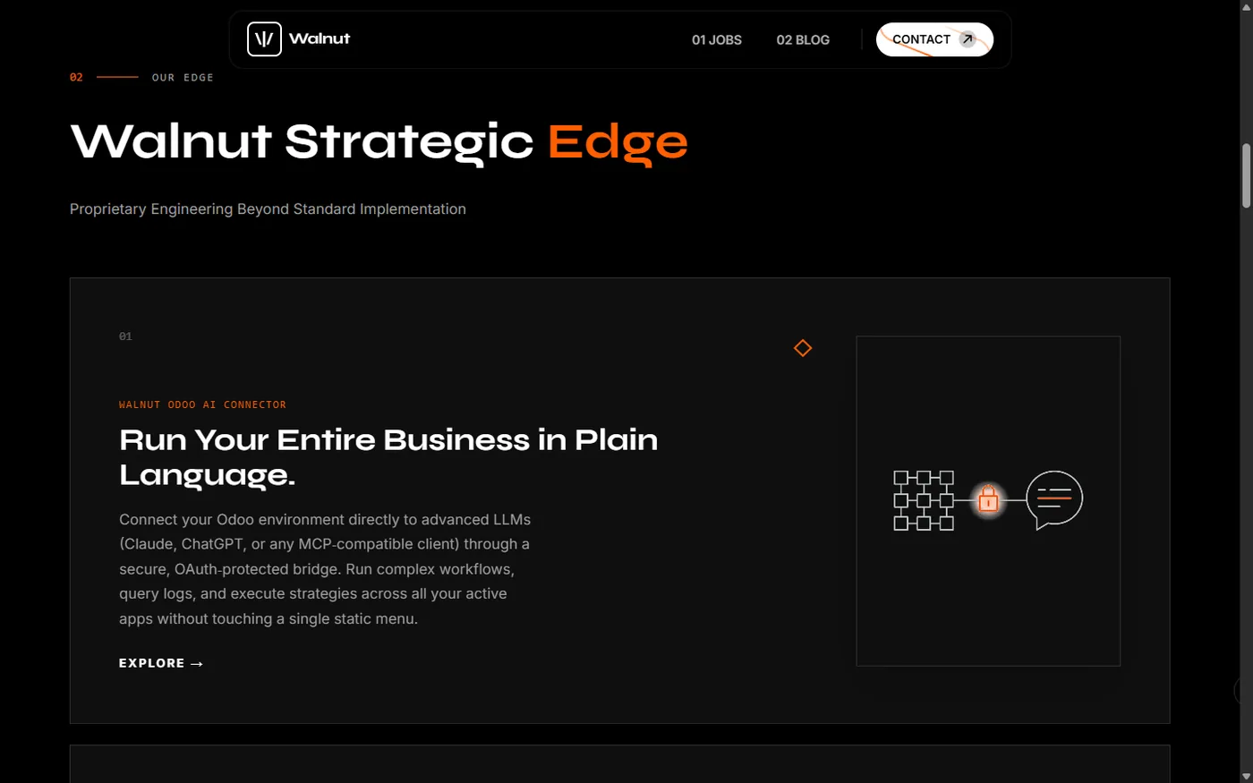 Scrolling into the work, on the same grid the guidelines specify.